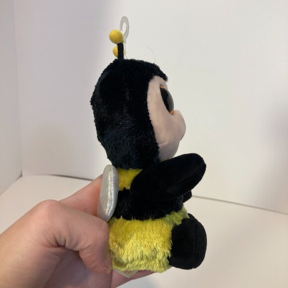 Ty Beanie Boos Buzby Bumble Bee 6" Stuffed Plush Toy 2017 Orange Eyes With Tag - Picture 4 of 11